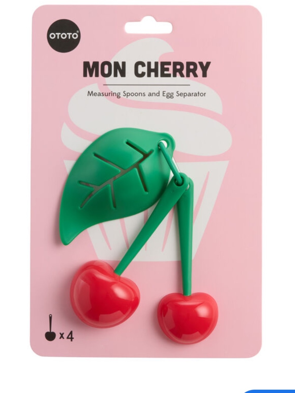World Market Ototo Mon Cherry Measuring Spoons and Egg Separator. NWT. Giftable